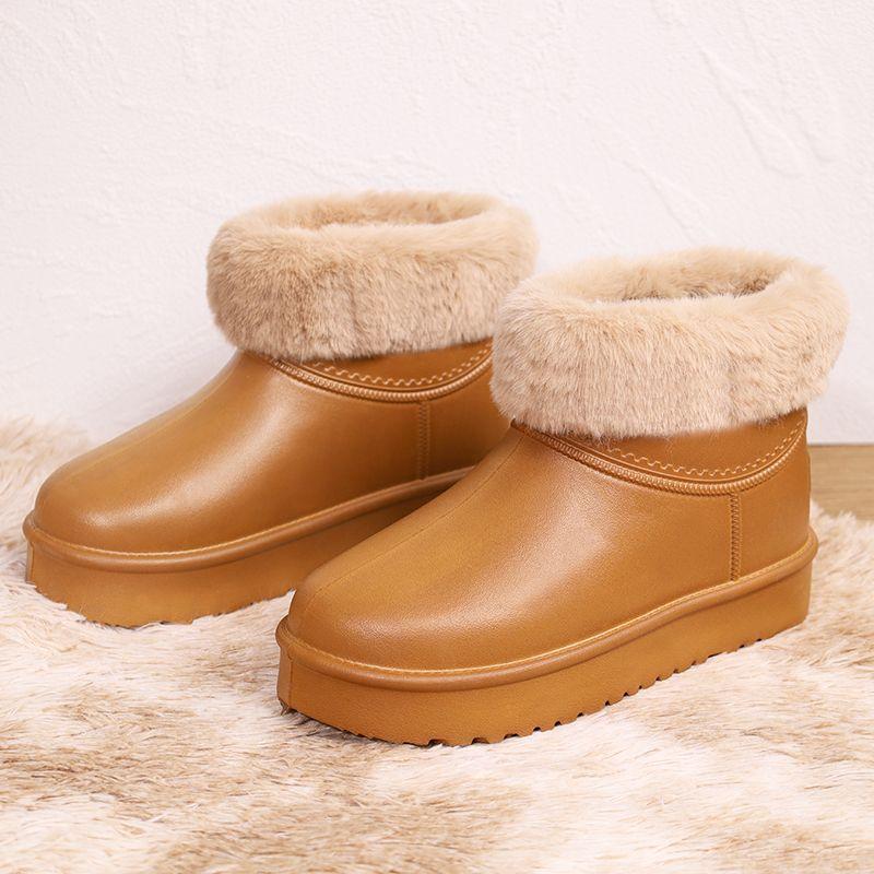 EVA Neperšlampami Pliušiniai Sniego Batai Žieminiai Platforminiai Lietaus Batai Medvilniniai Batai Virtuvės Šilti Batai