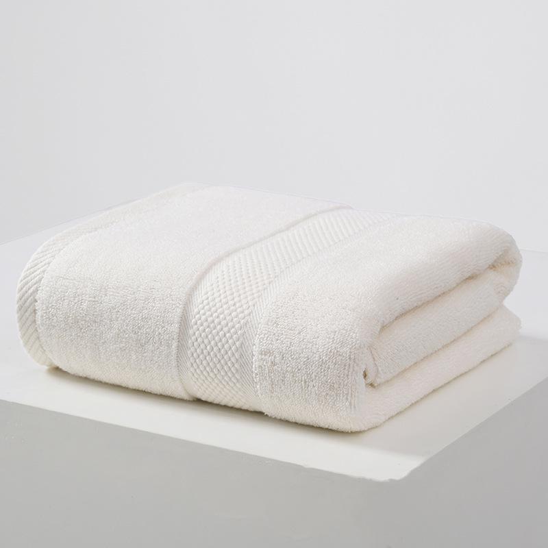 Premium Large Class A Pure Cotton Bath Towel 70x140cm, Thickened with Polyester-Cotton LOGO, Ideal for Beach or Gift, Supermarket Class B
