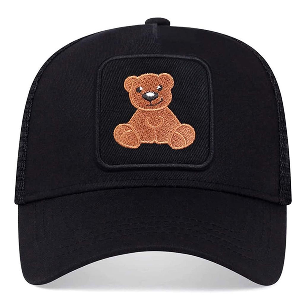 Net Baseball Stitching Embroidered Bear Little Neutral Gender Women Men For Caps Spring And Summer Outdoor Adjustable Casual Hats Sunscreen Hat