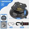2/4Pcs Upgrade Heavy Duty Rotating Vacuum Suction Cups Anchor Hooks With 2/4Pcs Buckles,Large Hook Suction Cup Hangers,Strong Suction Cup Hook For RV
