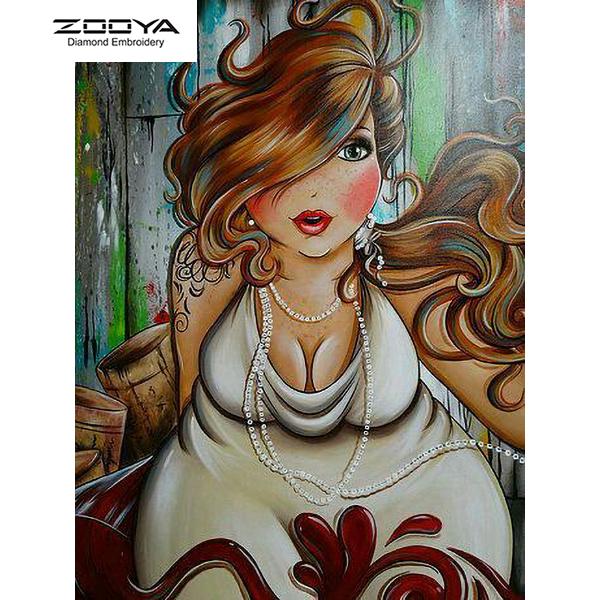 

ЗООЯ DIY 5D круглая алмазная картина мультфильм женская вышивка крестиком домашний декор