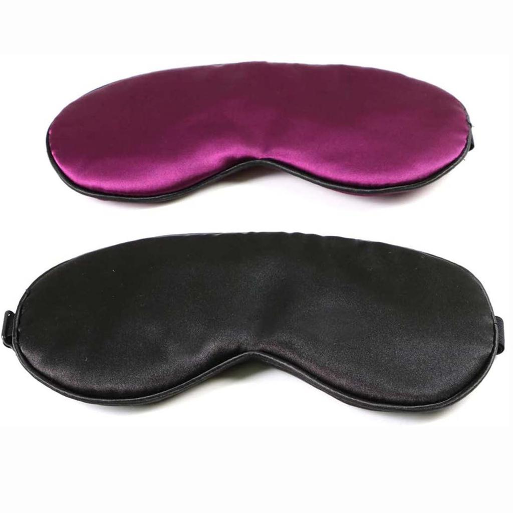 Sleep Mask Silk Blackouted Soft Travel Mask with  Strap Sleep Eye Mask
