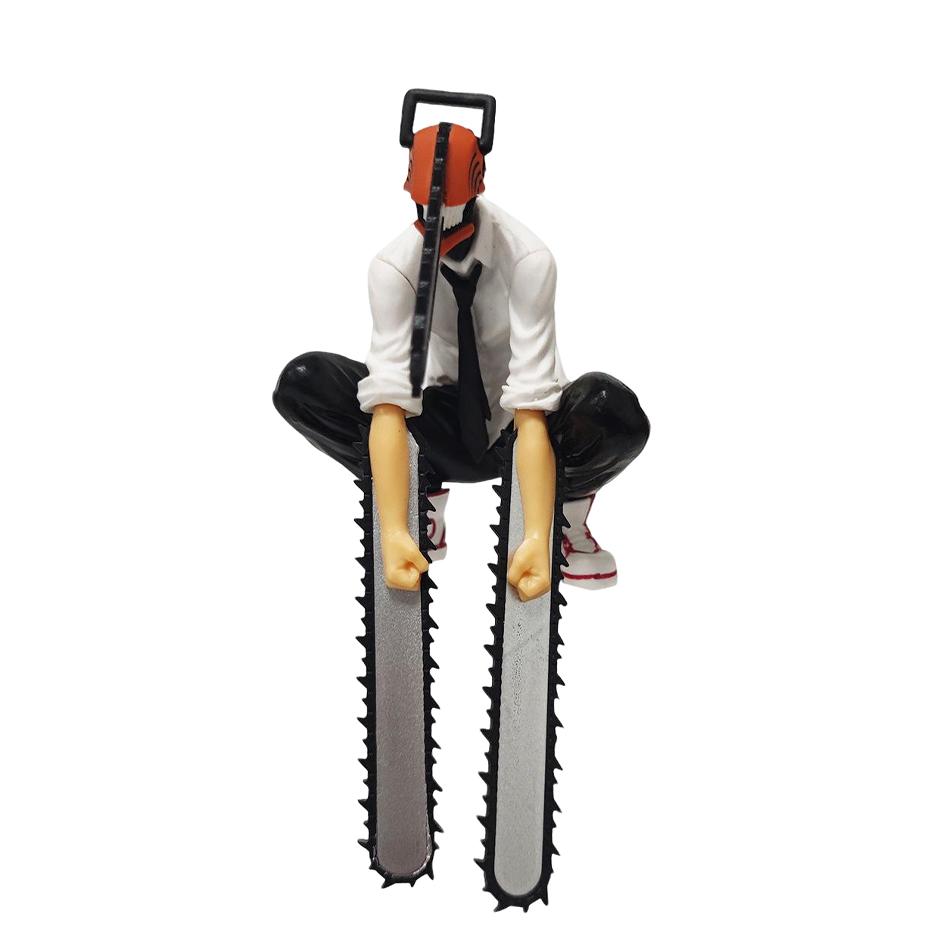 

Popular Anime Chainsaw Man Figurine 2Pcs Set Denji Action Figural 14-17Cm Car Decoration Doll Pvc Model Collection Toys Kids Gifts