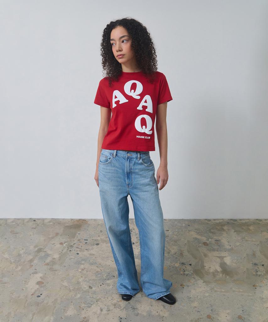 Eikyueikyuhauseukeulleob Puzzle Big Logo T-Shirt [Red]