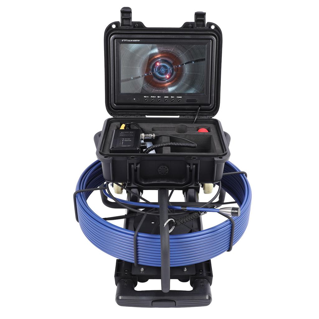 Sewer Camera 98.4FT Cable 9 Inch LCD Display IP68 Water Proof Pipeline Inspection Camera with DVR for Plumbing