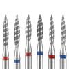 1PC Tornado Flame Diamond Nail Drill Bit Manicure Cutters Rotary Burr Drill Accessories Spiral Nail Mills Tools