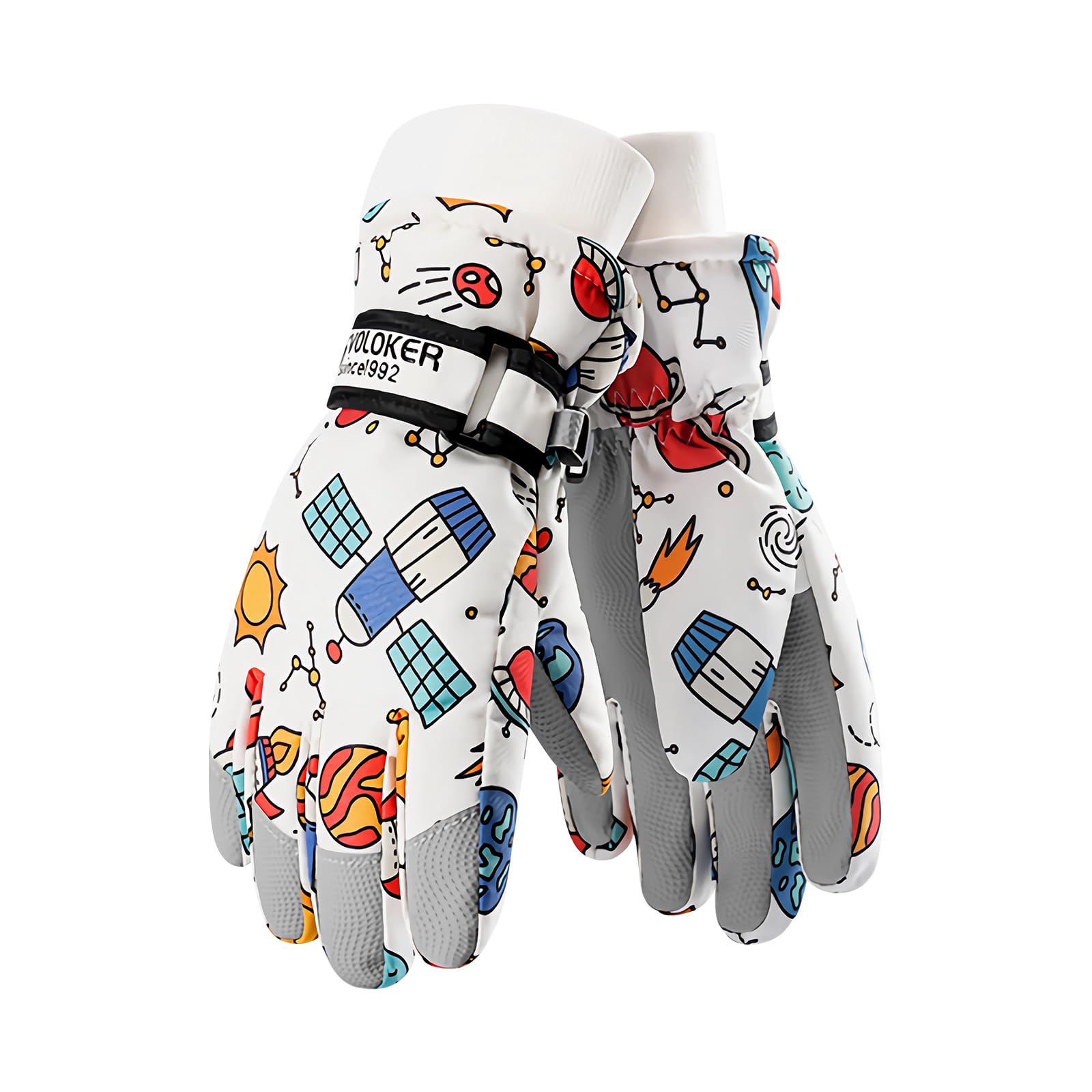 

MORGEN SKY Ski Snowboard Winter Perfect for Snow Mountain and Commuting to Boys and ST33 Size Kids Gloves, Gloves, Gloves, Five-Finger Gloves, Thick, белый