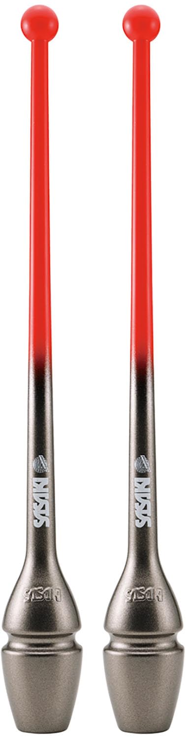 

SASAKI Gymnastics Equipment Simple Gradient Rubber Club Bright Red x Gem Black M34GHF