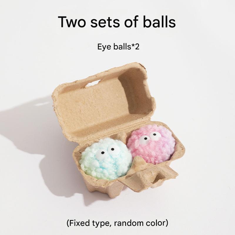 2/4/6pcs Pet Toy Spherical Toys Egg Ball Yarn Ball Contain Bells Cat Teaser Toy Cat Bell Toy Cat Teaser Toy Cat Supplies No box Without the box