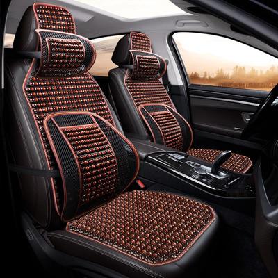 Ergonomická súprava drevených korálkových poťahov na autosedačku - Priedušná, Protišmyková, Univerzálna pre všetky ročné obdobia