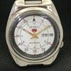 RELOJ DE HOMBRE SEIKO 5 AUTOMÁTICO VINTAGE GENUINO USADO JAPONÉS ESFERA BLANCA a433700-2