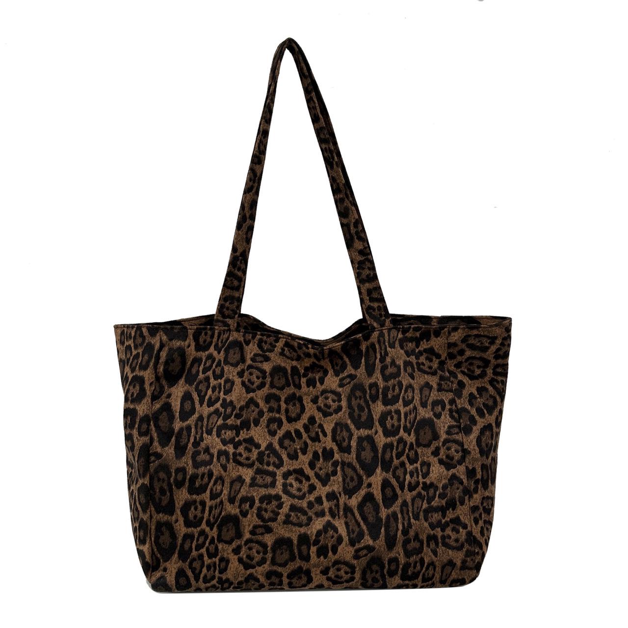 

Leopard Print Versatile Crossbody Tote Bag - Large Capacity, Trendy Autumn/Winter Handbag for Women коричневый