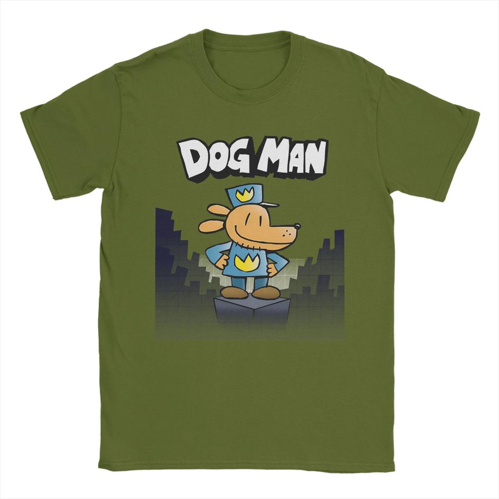Men Kid Funny Animation Adventure Movie T Shirts Dog Man Pure Cotton Tops Novelty Short Sleeve Crewneck Tee Shirt Unique TShirt