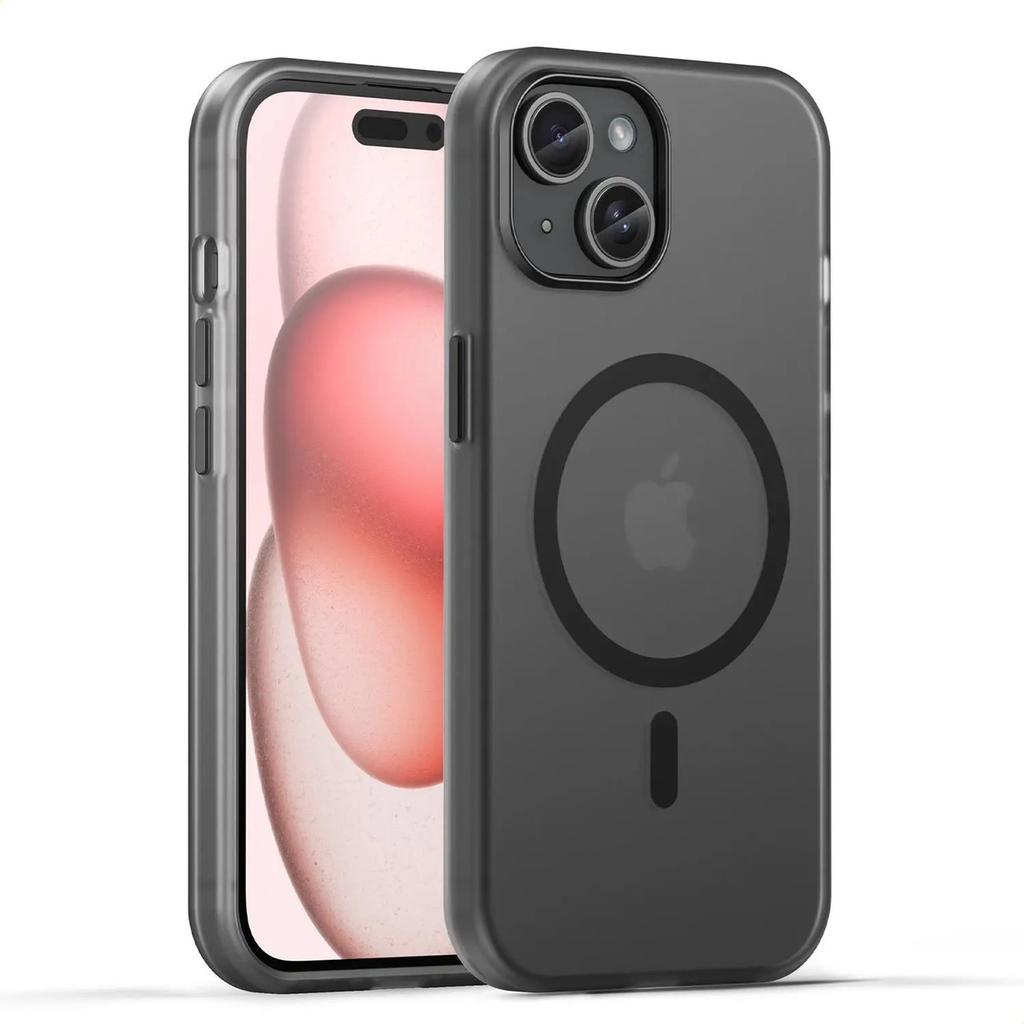Magnetic Phone Case For iPhone 15 Matte Magnetic Protective Cover