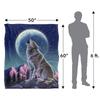 JQ Licensing Jlo Silky Howling Wolf Supersoft Blanket