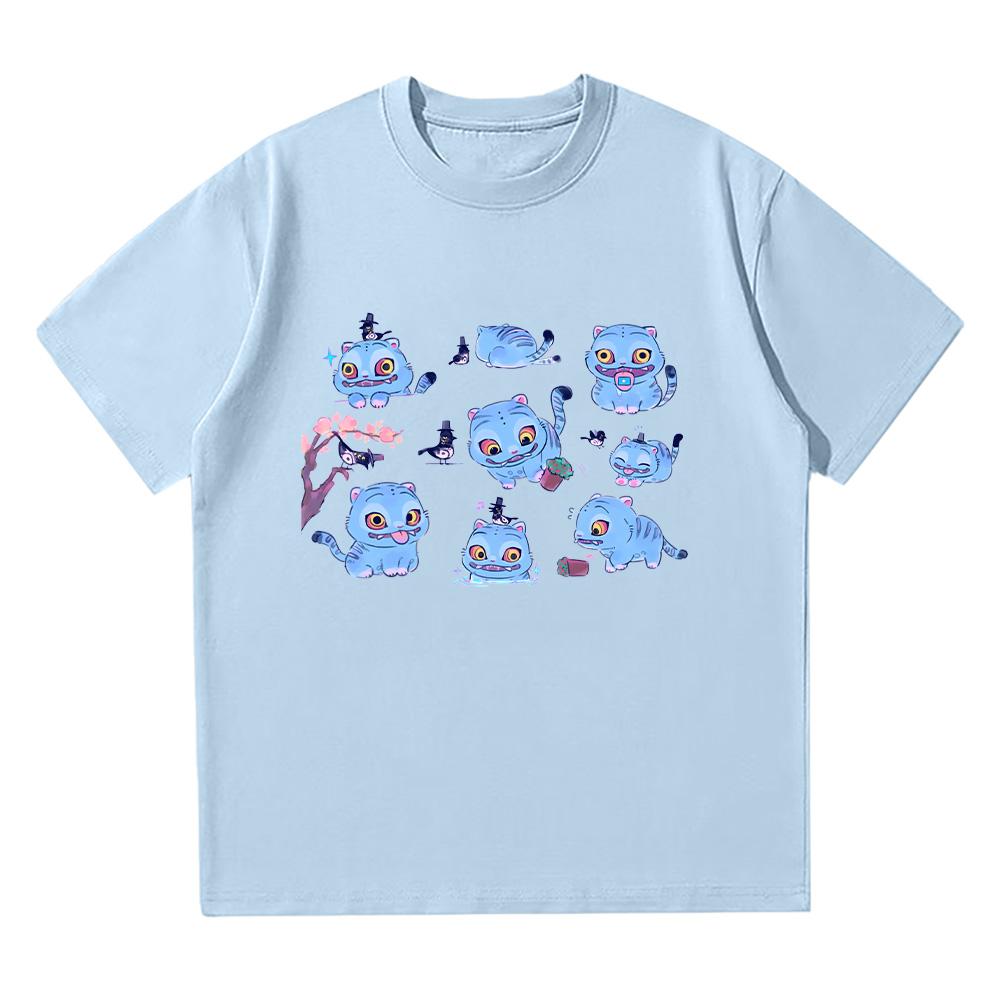 Kpop Demon Hunters Tiger Tshirt Merch Kpop Hunters Tiger Fans Top Cute Animal Gift Cotton T-shirt Unisex Anime Aesthetic Clothea