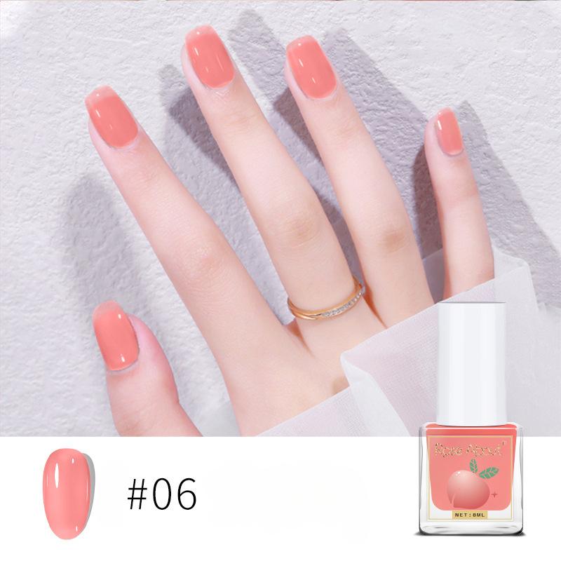 

Лак для ногтей на водной основе, прозрачный цвет, без запекания, долговечный, отрываемый, прозрачный глянцевый лак для ногтей 06