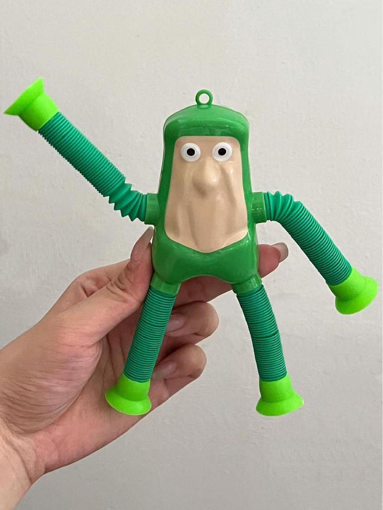 Shark Telescopic Stretch Stick: Versatile Cartoon Suction Cup Decompression Toy for Kids Inspired by Shan Hai Jing.