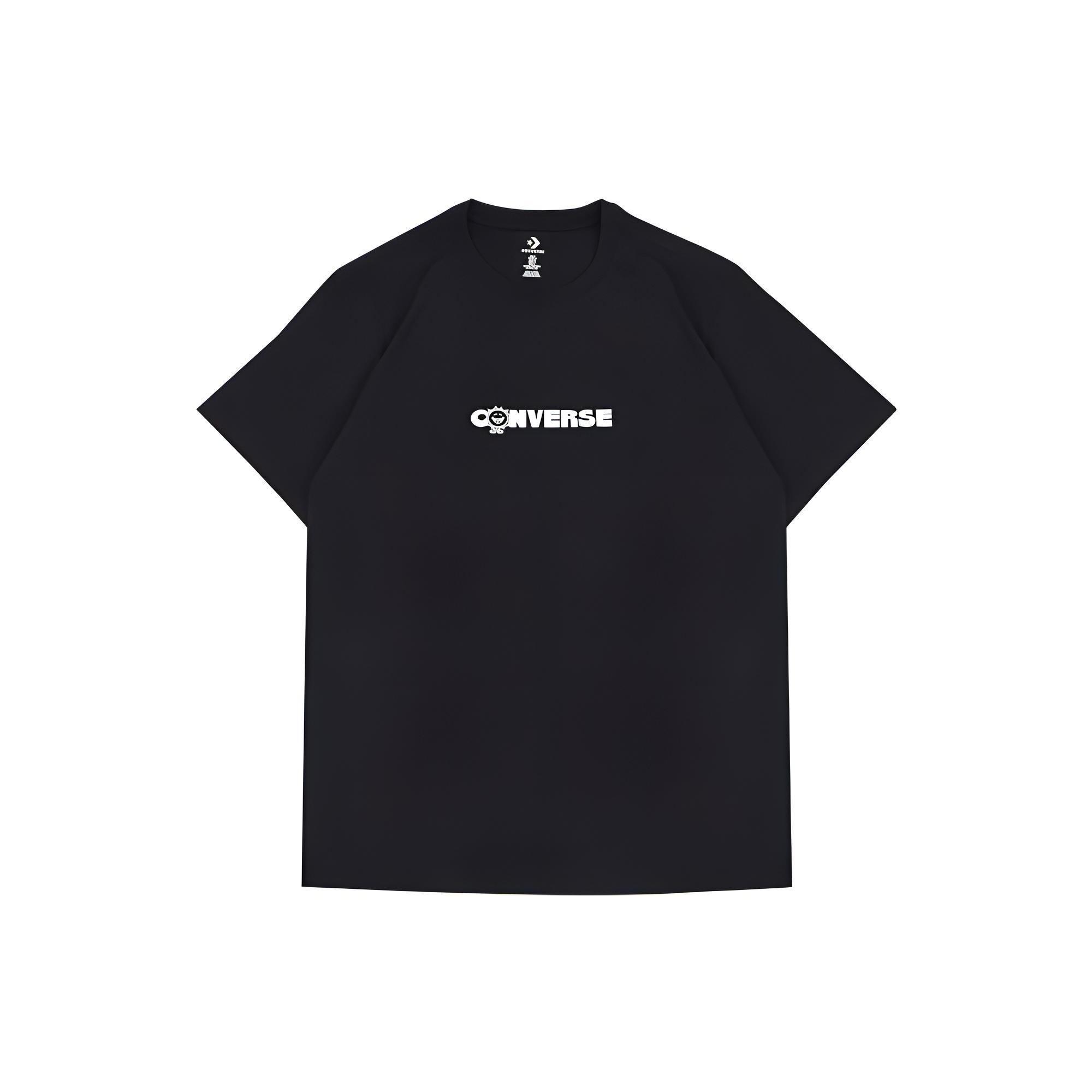 Converse Earth Moon Sun Short Sleeve T-shirt Asia Sizing  Black  Men s 10025277-A01 S