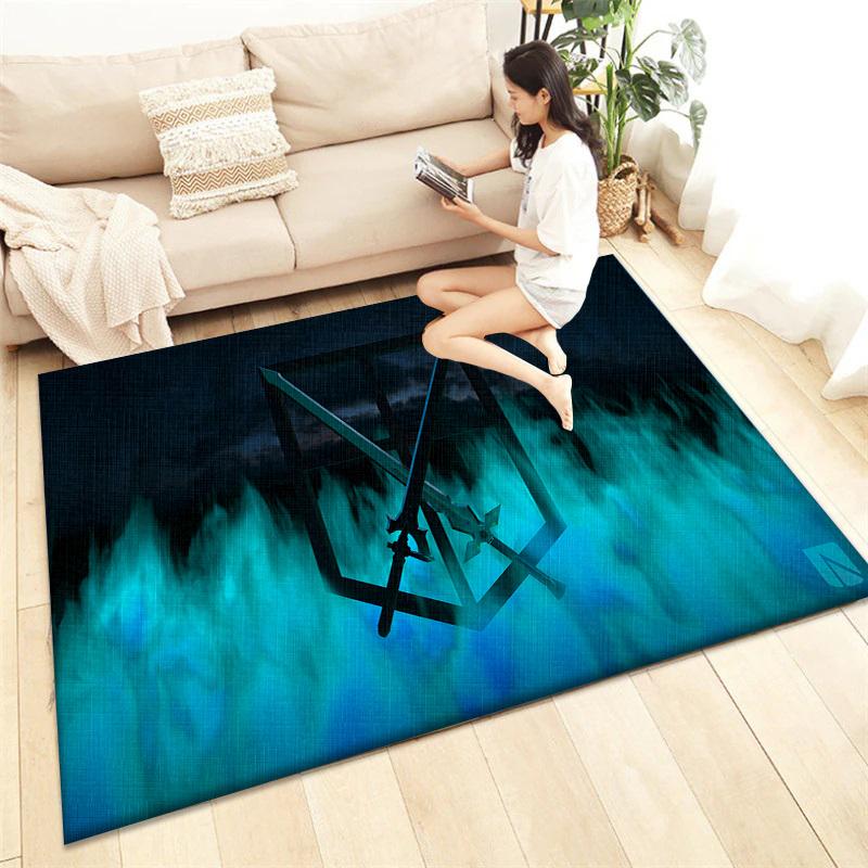 Alfombra Estampada Ataque a los Titanes Sala de Estar Decoración del Hogar Alfombrilla para Sofá Mesa Cojín Antideslizante para Silla Esterilla de Descanso Picnic Camping Ar