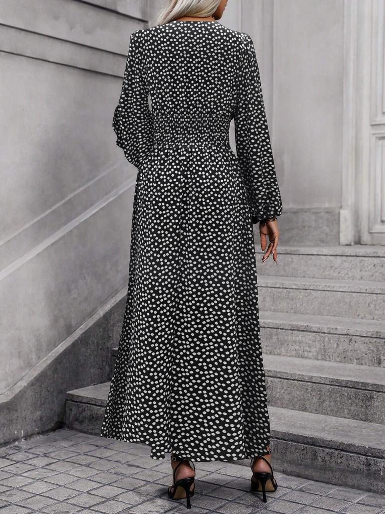 Women's High Slit Lantern Sleeve Dress - Fall/Winter Collection