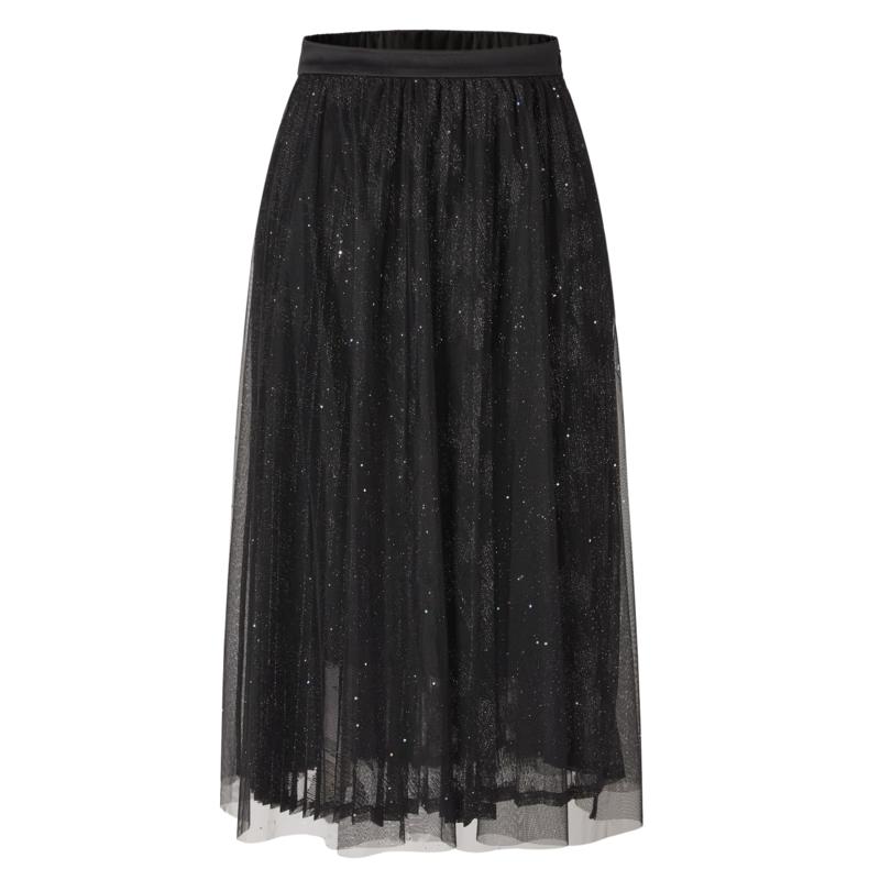 JUZUI Women s Elegant Lace A-Line Midi Skirt XL