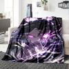 1pc Kochou Shinobu Blanket, Gift, for Men and Women, Soft Blanket, Good for Sofa Bed Couch Travel, Lightweight Flannel Blanket