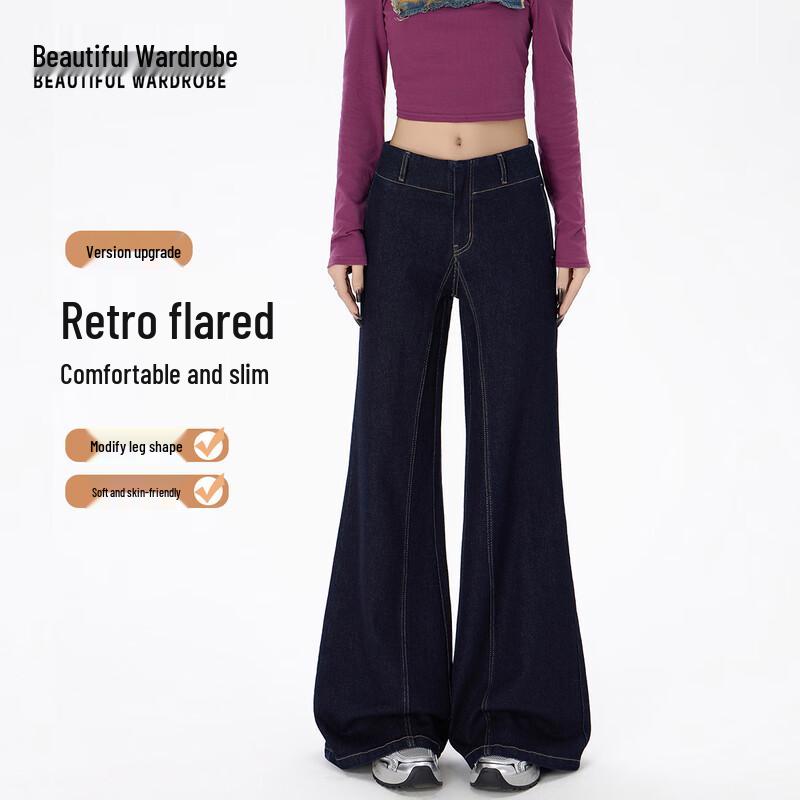 

Women s Retro High-Waist Loose Wide-Leg Jeans XL