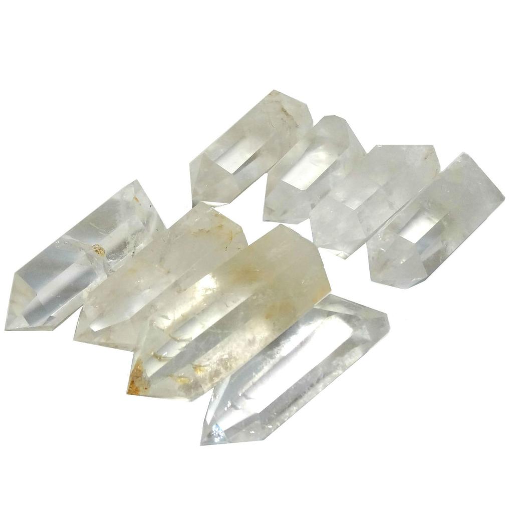 Set of 8 Brazilian Natural Quartz Crystals Fully Outlet Luck Loose Quartz Quartz Quartz Barrier Feng Home Feng Shui Evil Home Power Spot (35mm-50mm),