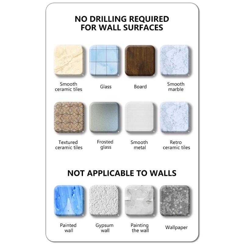 Aluminium Klappregal Saugnapfmontierte Küchenaufbewahrungslösung für effiziente Lagerung im Badezimmer Küche