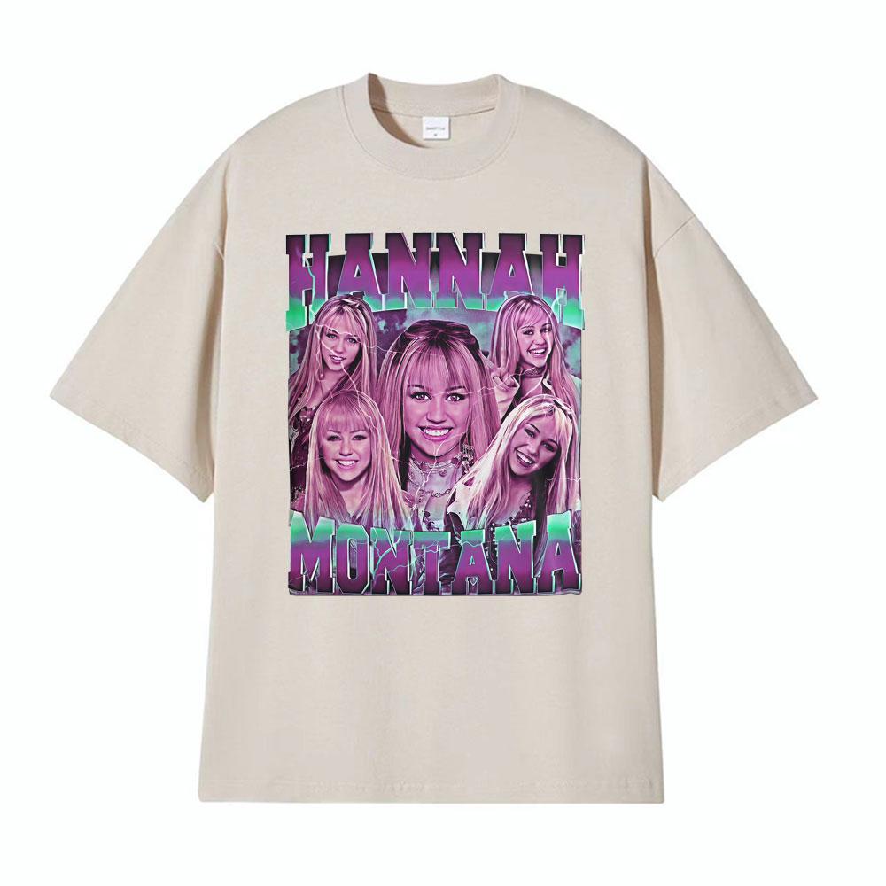 Limited Hannah Montana Vintage Pop Star Tshirt Men Women Clothing Hip Hop Trending Tee Shirt Cotton Casual Short Sleeve T Shirt