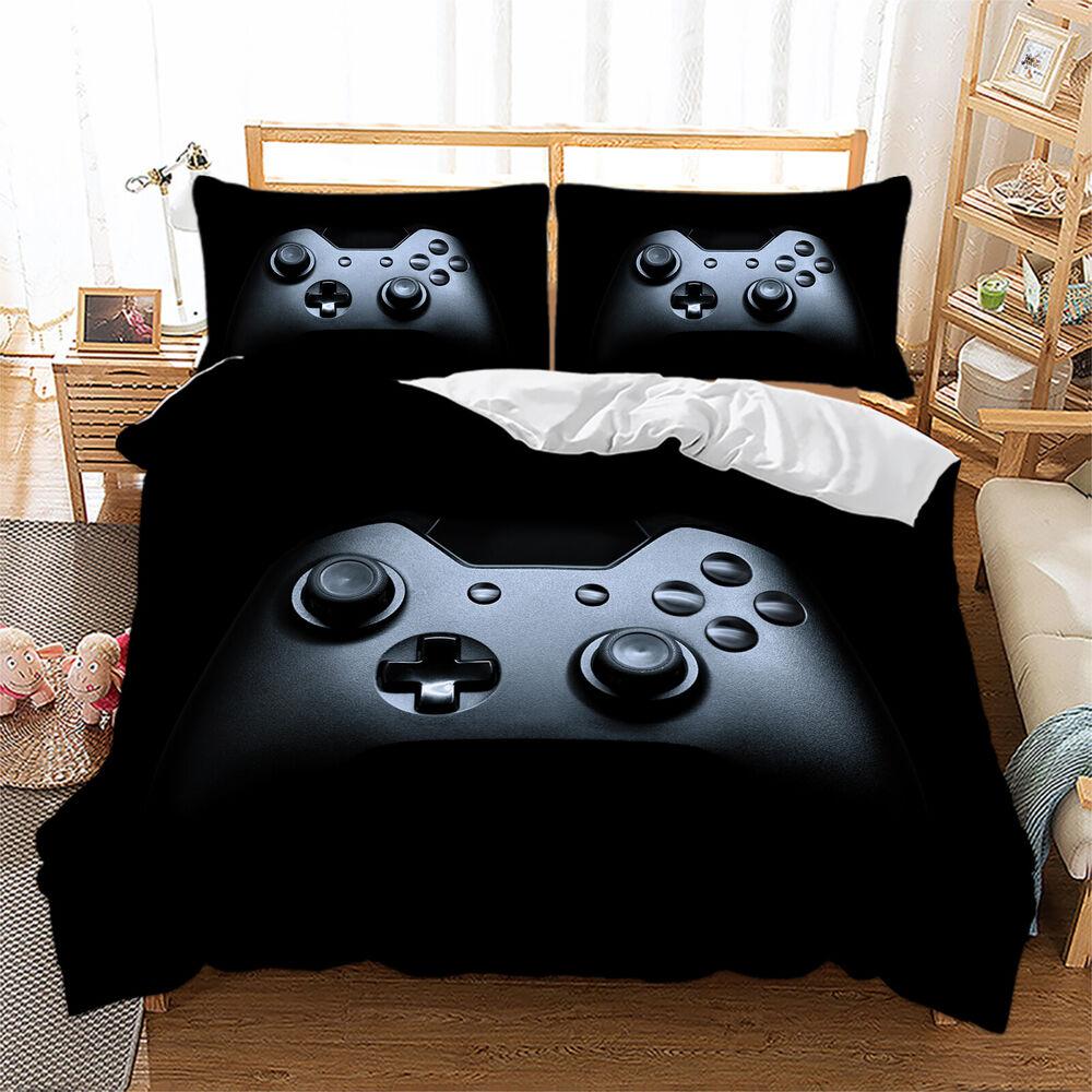 Gamepad Doona Duvet Quilt Cover Set Single Double Queen King Size Bed Pillowcase