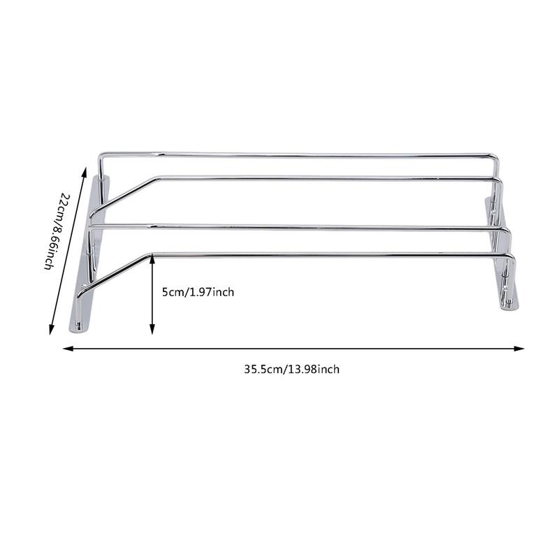 Useful Iron Wine Glass Rack Holder Hanging Bar Inverted Rack Stainless Steel Wine Glass Rack Paper Roll Holder Kitchen Organizer