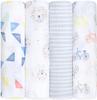 Swaddle Gauze Baby Japanese Product Aden Anais Swaddle Set of 4 Leader of the Pack Muslin 120 X 120cm Aiden and Anais Swaddle Baby Newborn 2060