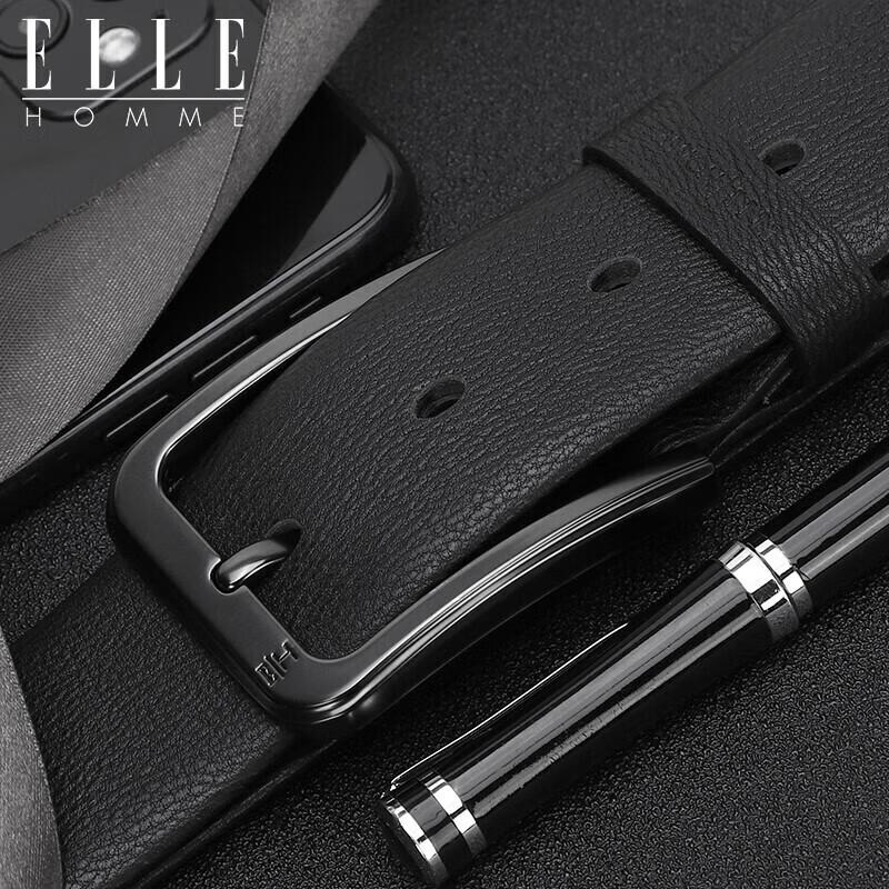

ELLE HOMME Men s Top-Grain Leather Pin Buckle Belt 115cm (Adjustable)