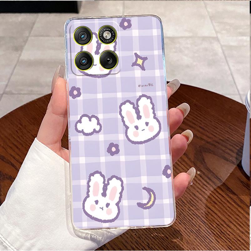 For Motorola Edge 70 XT2603-2 Case Clear Luxury Cute Love Rabbit Funny Silicon Soft TPU Cover for Moto X70 Air Edge70 Phone Case