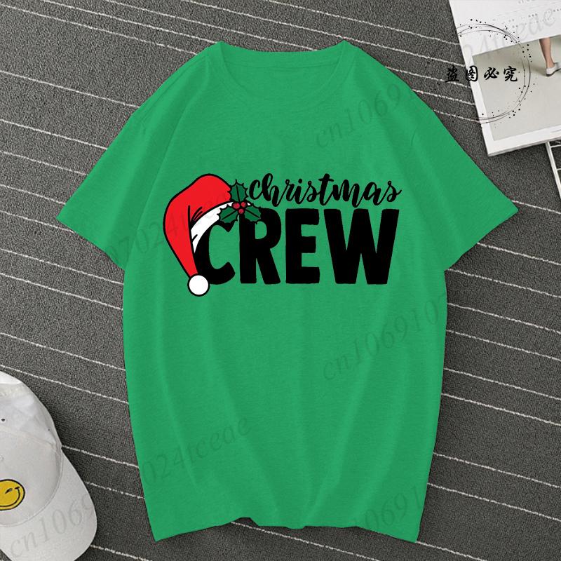 

Christmas Crew T Shirt Family Matching Unisex Clothing Fashion Christmas Travel Party Unisex Women Tops Short Sleeve Tee Shirt Tops S