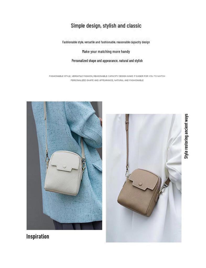 Dámské 2024 Mini crossbody tašky na telefon z pravé kůže - Jedinečné, kreativní a stylové malé tašky přes rameno