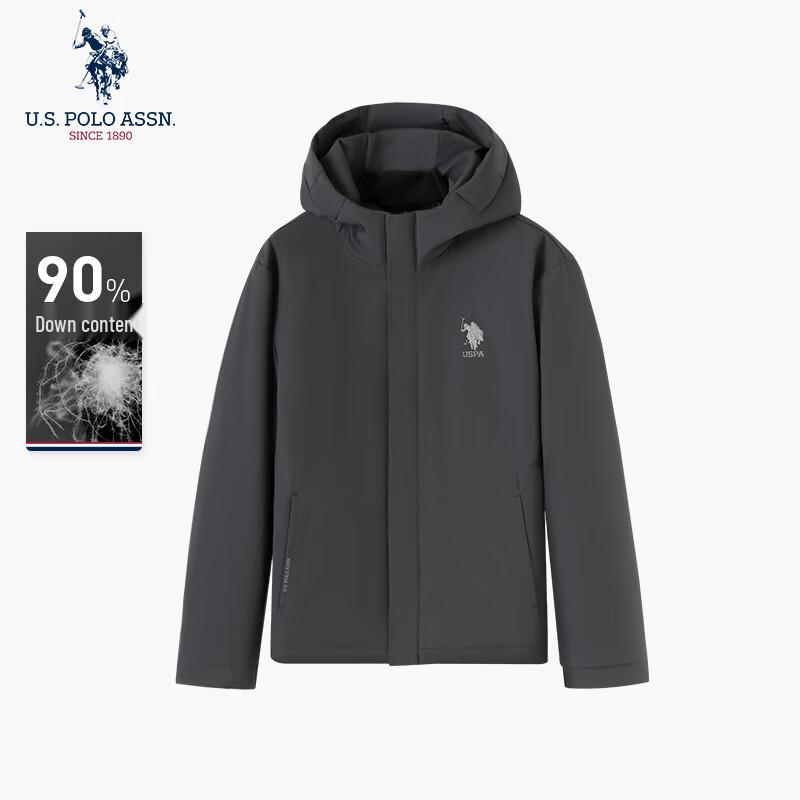 U.S. Polo Assn. Lekka męska kurtka puchowa z kapturem