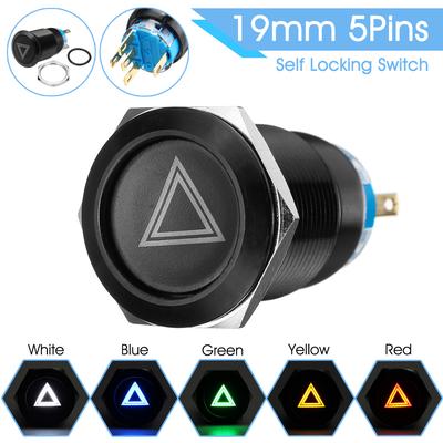 Car Self Locking 5 Pins Latching Fog Light Switch