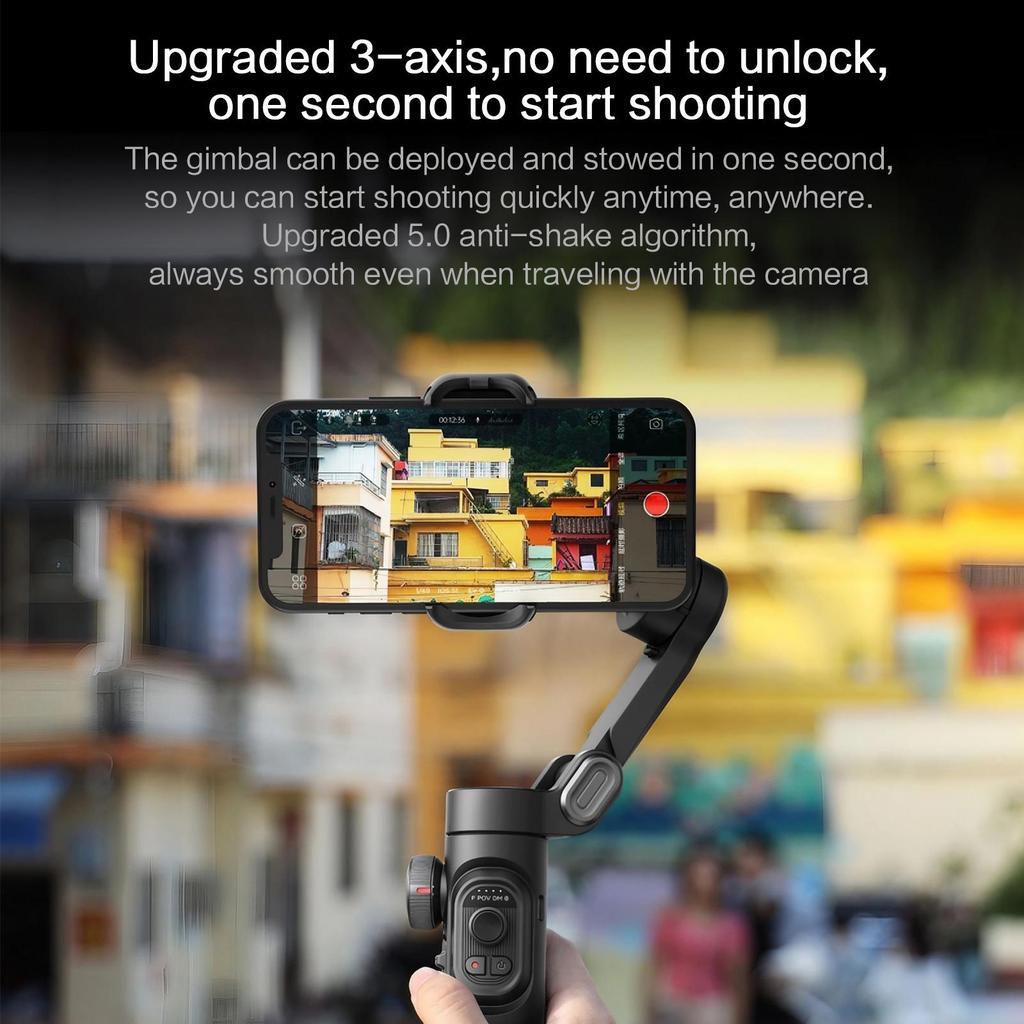 3-Axis Handheld Gimbal Stabilizer Anti-Shake Selfie Stick Face Tracking for Smartphone Camera Video Recording