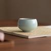 Ru Kiln Tianqing Teacup Household Luohan Ceramic Master Cup Single Cup Tea Set Tea Opening Can Raise a Tea Bowl