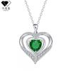 Heart Shape Rhinestone Pendant Necklace Women Copper Chain Fashion Jewelry 2025