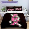 3pcs AKA logo9 pattern bedding set duvet cover set includes duvet cover &pillowcases, perfect all season bedroom decoration & gift