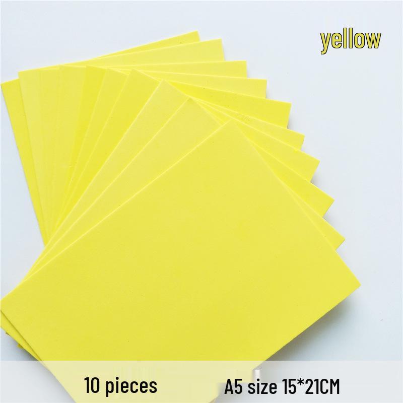 Monochrome A5 Foam Sheets: 10-Pack EVA Sponge Paper for DIY Crafts