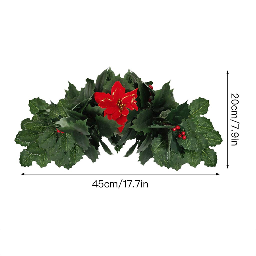 Świąteczna Dekoracja Nadproża Drzwi 45cm Tkanina Jedwabna Sztuczny Wieniec Świąteczny Dekoracja Drzwi