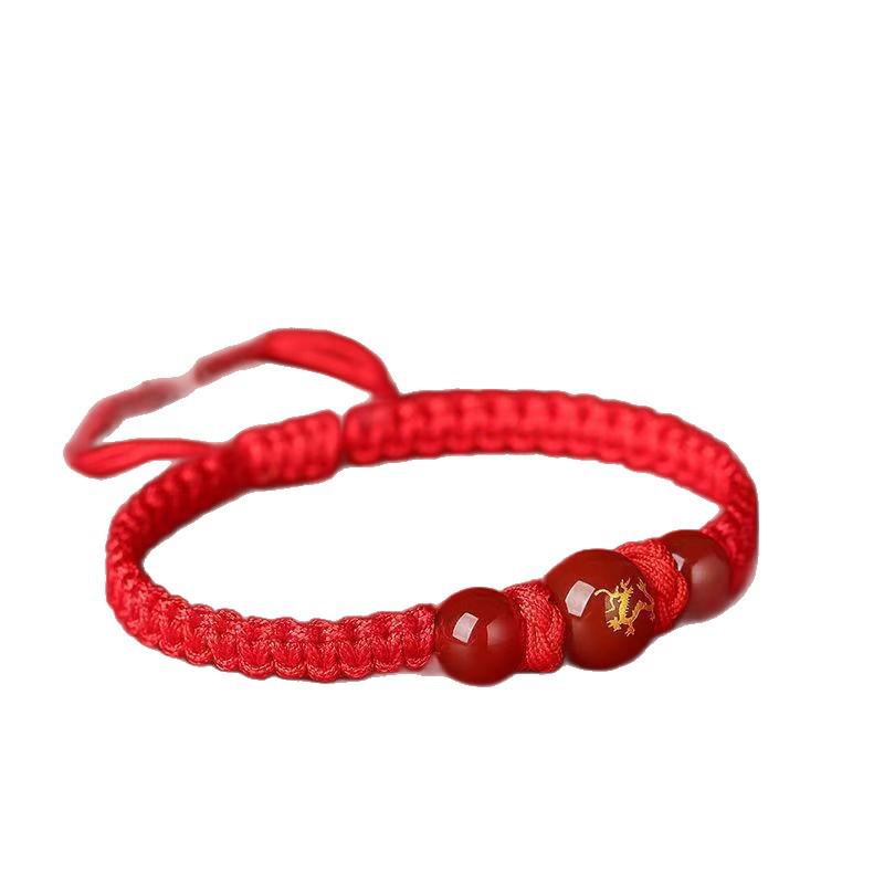 2025 Zodiac Red String Bracelet for Men & Women's Birth Year: Dragon, Horse, Rooster, Rat, Rabbit