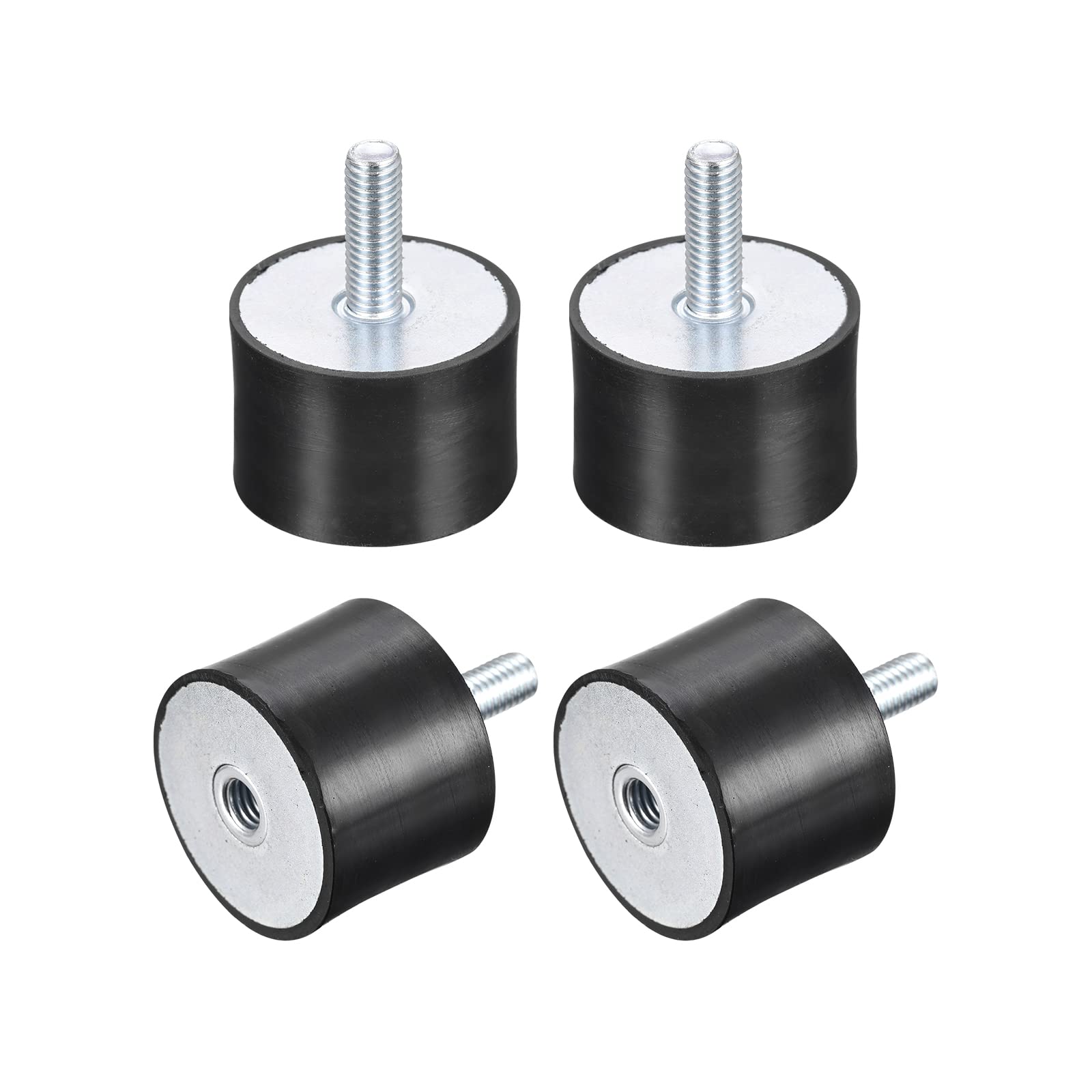 

uxcell Rubber Mounts, M8 Male/Female, Anti-Vibration Shock Absorber for Garage Motors, Air Compressors, Car Boat Bobbins, D40mm x H30mm, 4 Pieces