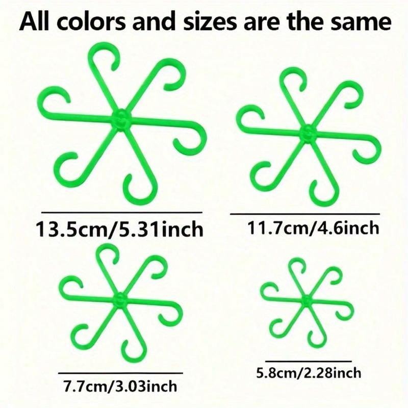 

4 шт. Зажимы для поддержки растений, Крепежи для поддержки растений, Прочные зажимы для стеблей для вьющихся растений - Пластиковый материал, Или Поддержки для растений комнатных вьющихся растений