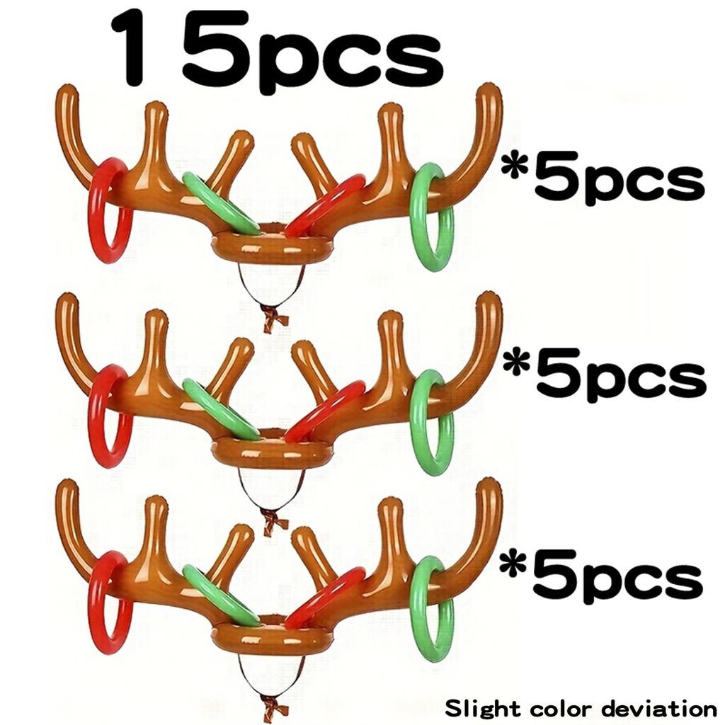 4/3/2/1sets Brown Reindeer Horn Throwing Ring Game - Suitable for Christmas Party Games, Family Party Games, Party Activities